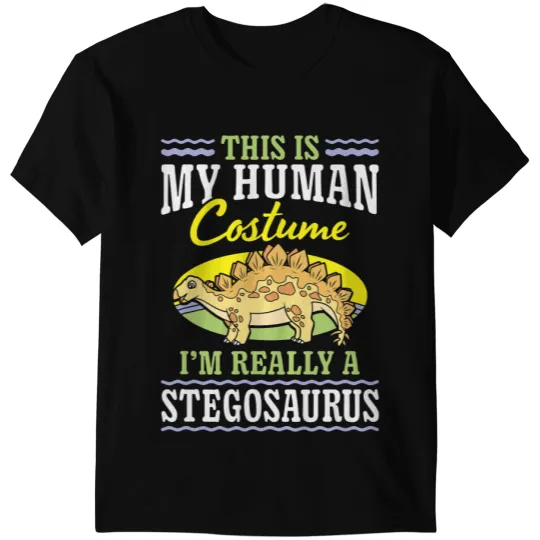 Dinosaur Dino Human Costume Stegosaurus Reptile Prehistoric Dinosaur T-Shirts