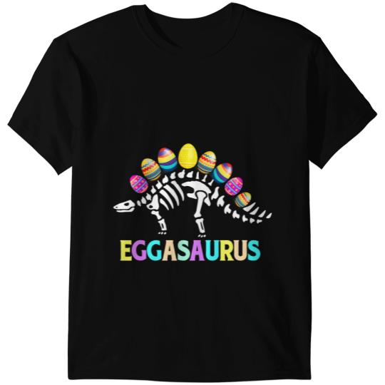Dinosaur Dino Funny Eggasaurus Stegosaurus Egg Dino TRex Skeletons Easter T-Shirts