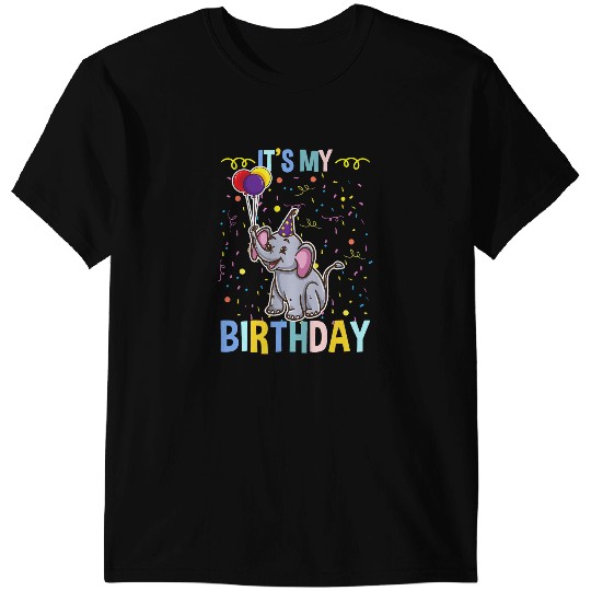 Elephants Lover Its My Birthday Elephant Animal Lover T-Shirts