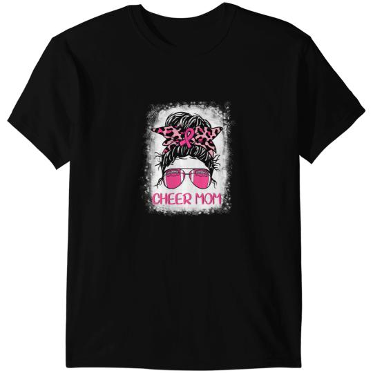 Football Gift Cheer Mom Pink Out Leopard Breast Cancer Month T-Shirts