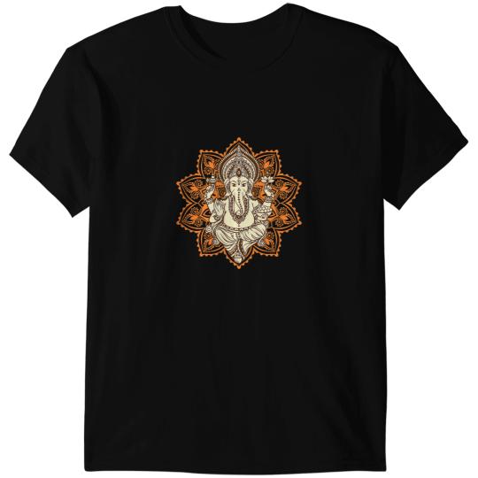 Elephants Lover Lotus Mandala Ganesha Aum Elephant God Hindu God T-Shirts