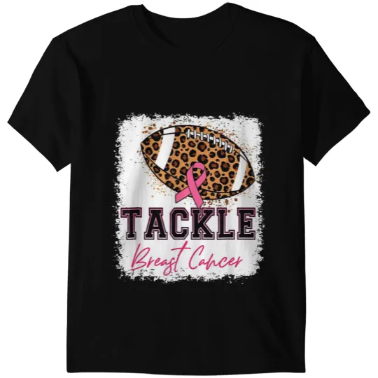 Football Gift Tackle Breast Cancer Awareness Football Pink Ribbon Pumpkin 2 T-Shirts