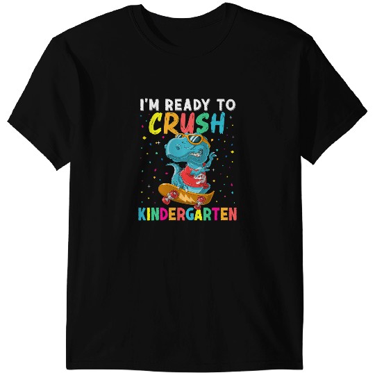 Dinosaur Dino Im Ready To Crush Kindergarten Dino T Rex Back To School Boy T-Shirts