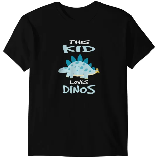 Dinosaur Dino This Kid Loves Dinos I Dinosaur I Dino I Kids Stegosaurus T-Shirts