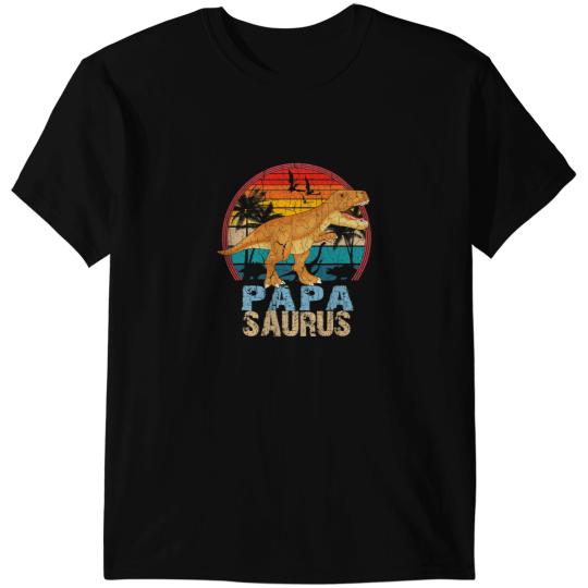 Dinosaur Dino Papasaurus TRex Dinosaur Papa Saurus Family Matching Mens T-Shirts