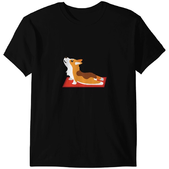 Namaste Yoga Upward Facing Corgi Yoga Meditation Workout Dog Mom Gift Meditation T-Shirts