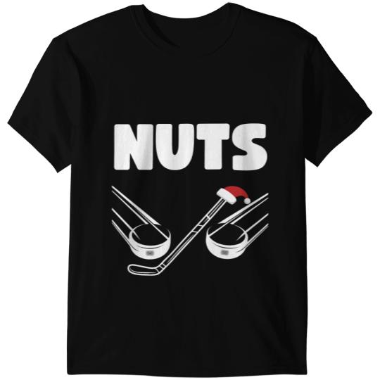 Hockey Gift Christmas couples chestnuts funny starting goalies T-Shirts