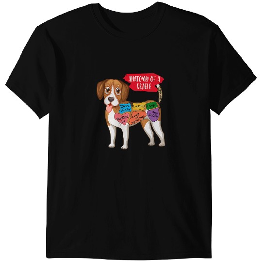 Discover Anatomy Of A Beagle Loyalty Sadness Detector Dog Lover Owner T-Shirts