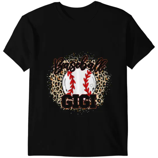 Baseball Gift Gigi Leopard Baseball Lovers Family Mothers Day T-Shirts