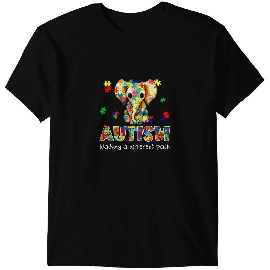 Discover Elephants Lover Autism Autism Walking A Different Path T-Shirts