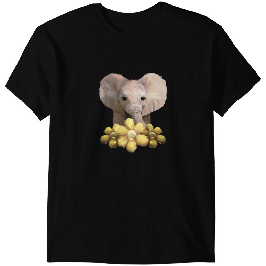Discover Elephants Lover Artistic Elephant Animals Africa African Asian Sunflower T-Shirts