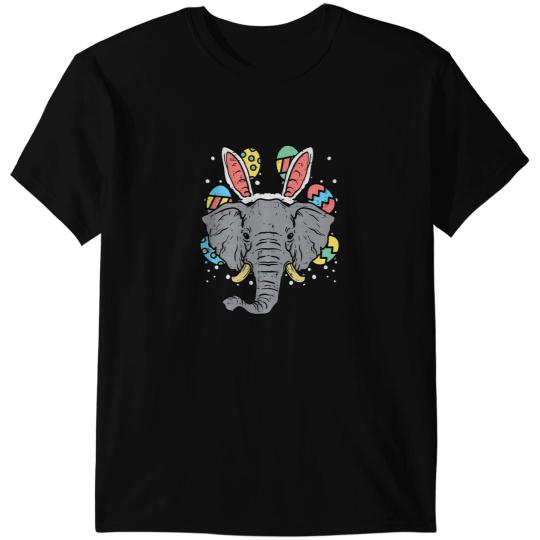 Elephants Lover Easter Elephant Bunny Face Eggs Cute Animal Men Women Kids T-Shirts