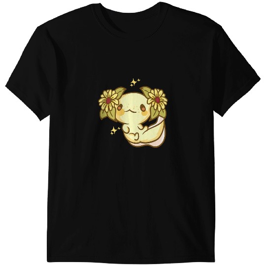 Discover Axolotls Animals Sunflower Axolotls Cute Kawaii Anime Aesthetic JapaneseAxo T-Shirts