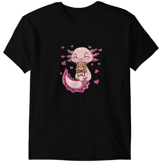 Discover Axolotls Animals with Snuggle BearAxo T-Shirts