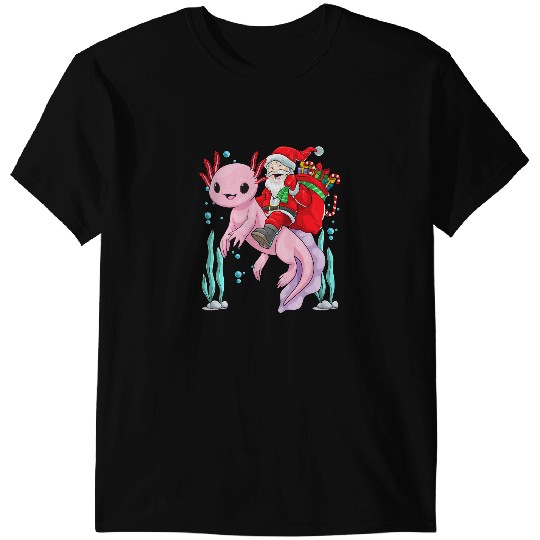 Discover Axolotls Animals Santa Riding Axolotls Christmas Pajama Funny xmass Boys GirlsAxo T-Shirts