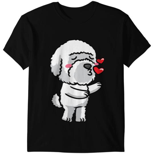 Dog Bichon Frise Emoticon Kisses T-Shirts