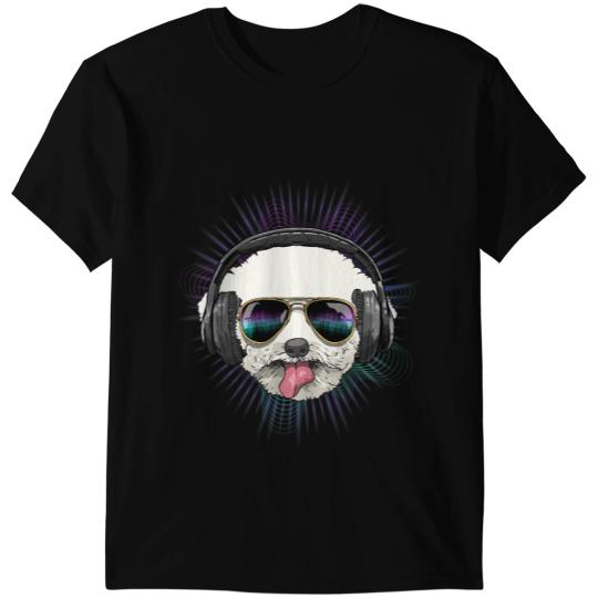 Dog Bichon Frise EDM House Music DJ Bichon Frise Dog Music Lover Music Artist T-Shirts