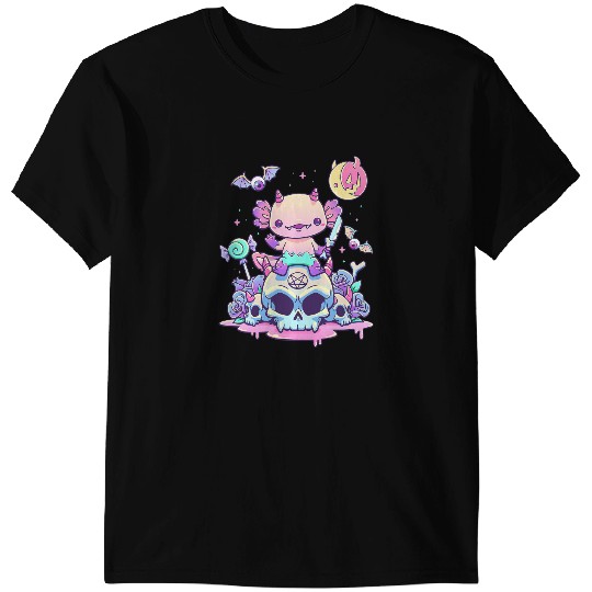 Discover Axolotls Animals Pastel Goth Axolotls Creepy Gothic Kawaii Anime AestheticAxo T-Shirts