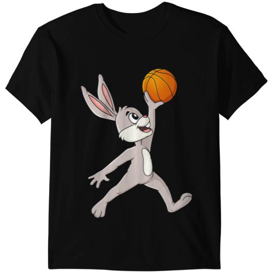 Basketball Gift Easter Day Rabbit A Dunking Basketball Funny Boys Girls Kids T-Shirts
