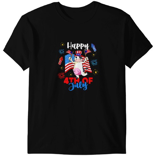 Discover Cattle Cow Funny American USA Patriotic 4th Of July Cow T-Shirts