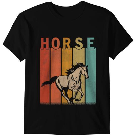 Discover Funny Horse Distressed Horse Lover Men Women Kid Cute Horse Retro T-Shirts