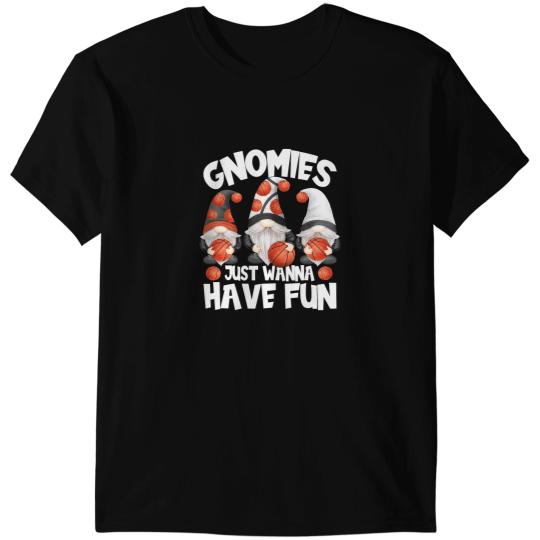 Basketball Gift Have Fun For Basketball Lover And Coachs With Funny Gnomes T-Shirts