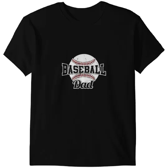 Baseball Gift Mens Fathers Day Funny Baseball Papa Baseball Dad T-Shirts