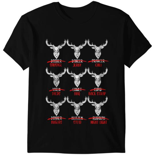 Deers Funny Deer Hunting Fast Food s Men Reindeer Hunter Dad T-Shirts
