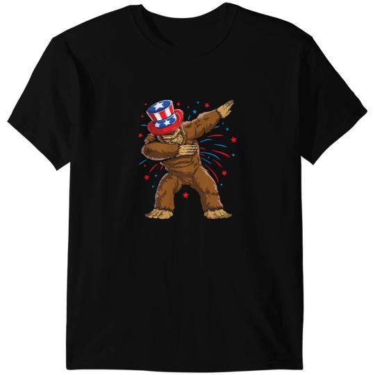 Dabbings bigfoots 4th Of July Men Women American Flag Gifts T-Shirts