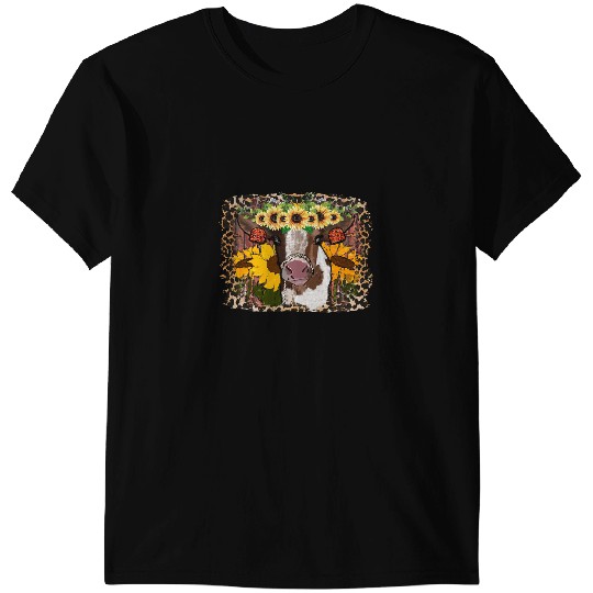 Cattle Cow Leopard Sunflower Highland Cow Bandana Not Today Heifer 2 T-Shirts