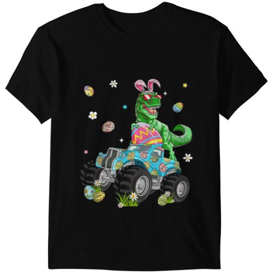Dinosaur Dino Dino Happy Easter Day Dinosaur Monster Truck Easter Boy Kid T-Shirts