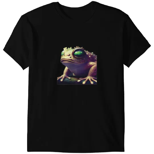 Frog Gift Beautiful Toad Wears Crown Intricate Ornate Detailed T-Shirts