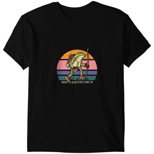 Frog Gift Ricketts Glen State Park Pennsylvania Hiking Frog Walking T-Shirts