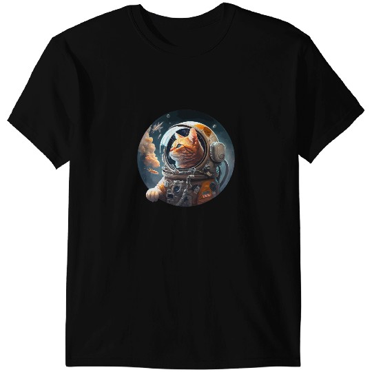 Cat Paws Space Cat Astronaut in Spacesuit Cat Space Astronaut Kitty 1 T-Shirts