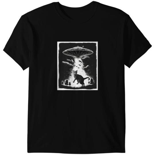black cats Paws Kitten Space Alien Planet Astronaut Ufo Planet T-Shirts