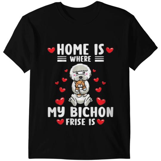 Dog Bichon Frise Kawaii Dog With Stuffed Animal T-Shirts