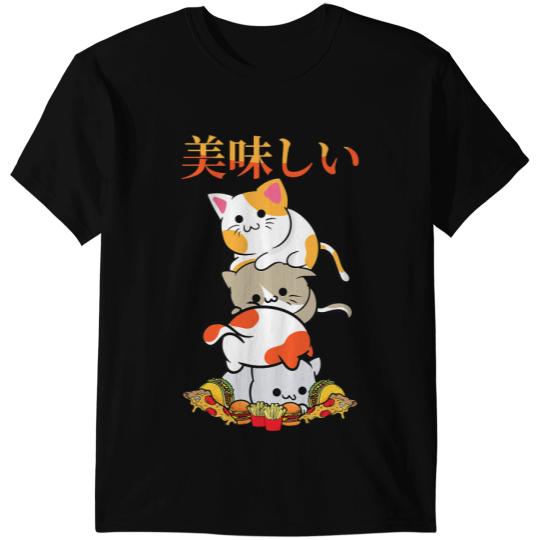 Cat Paws Anime Manga Japanese Culture Art Grey T-Shirts