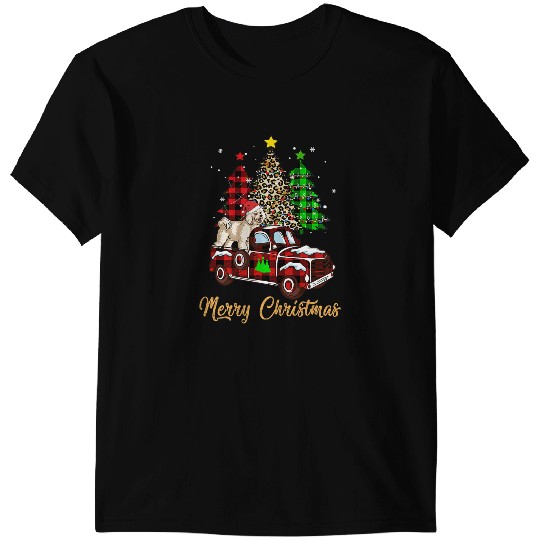 Dog Bichon Frise Riding Red Truck xmass Merry Christmas 3 T-Shirts