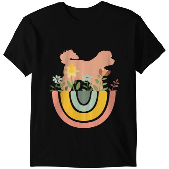 Dog Bichon Frise Mom Dad Pet Cute Rainbow Boho Pink 3 T-Shirts