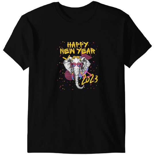 Elephants Lover Happy New Year NYE Party Funny Happy New Year Elephant T-Shirts