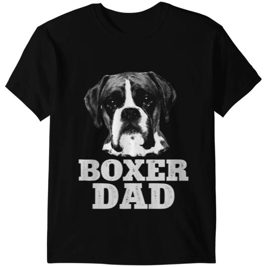 Boxer Dad Dog Lover Gifts for Men Funny Bostie Dog Father Boxers Dog T-Shirts