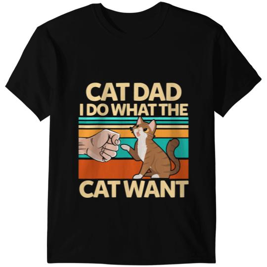 black cats Paws Mens Cat dad I do what the cat want animal family 151 T-Shirts