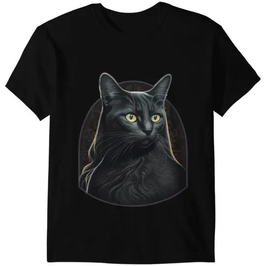 black cats Paws Mona Lisa Meowna Lisa Cat Lover Owner Cat Mom Dad 2 T-Shirts