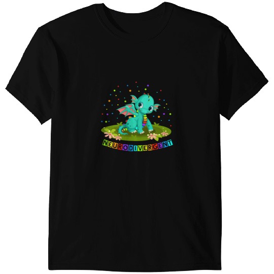 Dragon Animals Autism Neurodivergent Autism Awareness Month Cute Dragon Costume T-Shirts