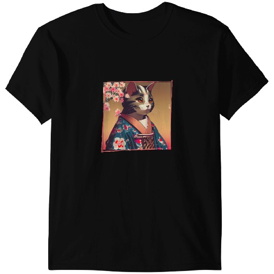 Cat Paws Kimono Cat Japanese Art Ukiyoe Anime Manga Japanese Art1 6 T-Shirts
