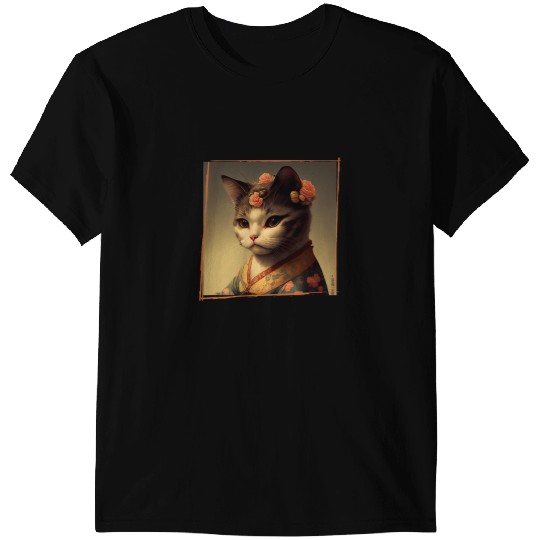 Cat Paws Kimono Cat Japanese Art Ukiyoe Anime Manga Japanese Art 6 T-Shirts