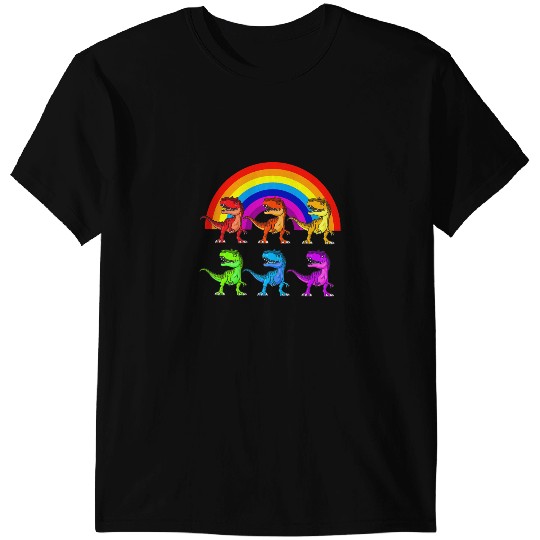 Dinosaur Dino Dino LGBT Rainbow Dinosaur Queer T Rex LGBT Gay Pride T-Shirts