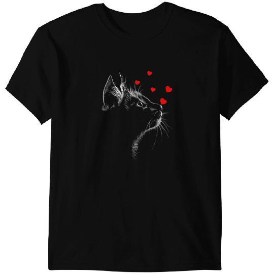 black cats Paws Valentine For Men Women T-Shirts