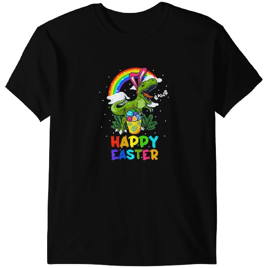 Dinosaur Dino Dino Rabbits happy eastrawr easter trex rabbit dino kids boy girl T-Shirts