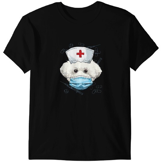 Dog Bichon Frise Hospital Bichon Frise ER nurses RN LPN nurses Life Dog Lovers T-Shirts